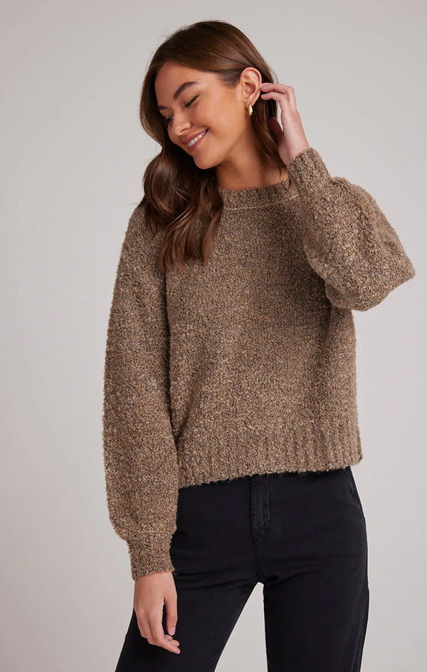 long sleeve brown knit sweater