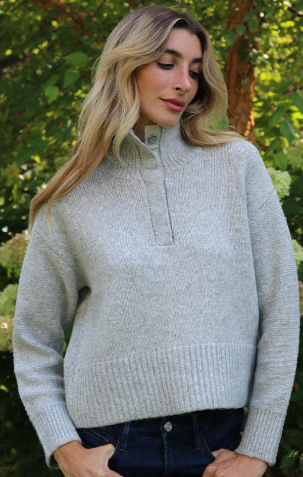 Luxe Boxy Snap Front Pullover