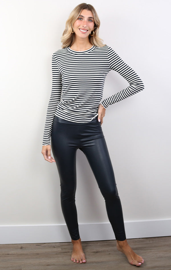 fitted long sleeve top