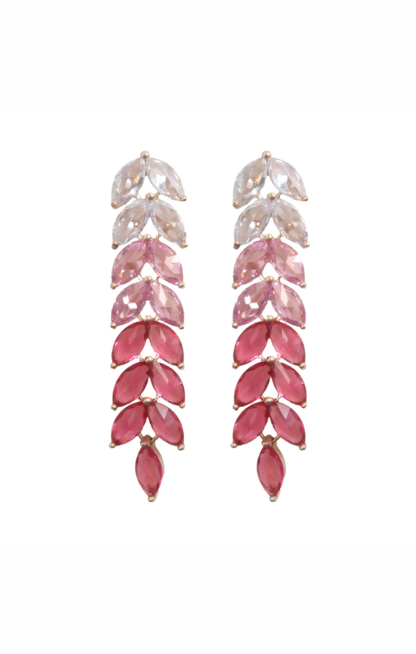 Pink Ombre Holiday Christmas Statement Earrings