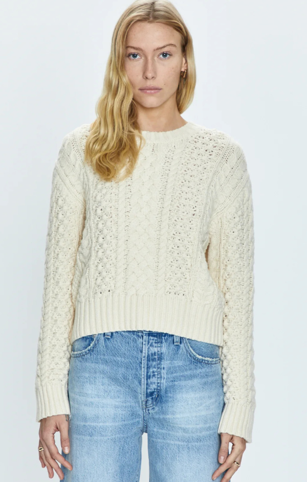 Quinn Shrunken Fisherman Sweater