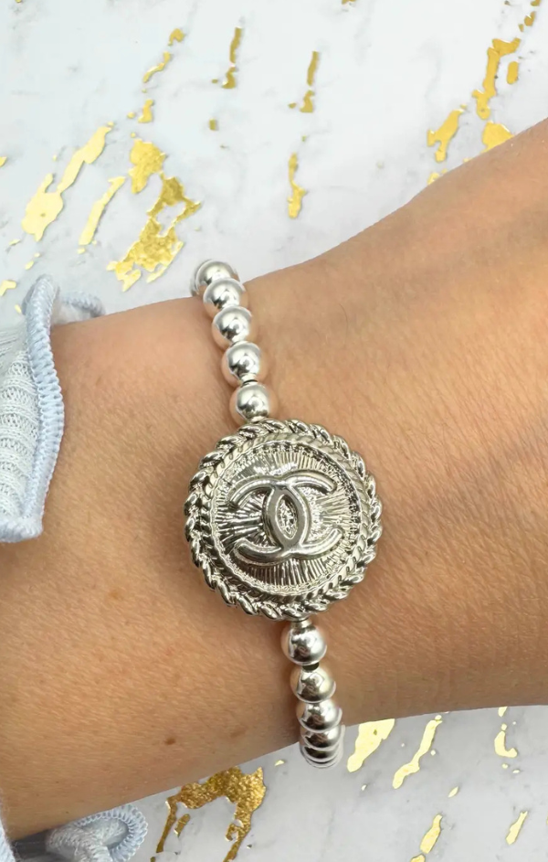 5mm Sterling Silver Beaded Bracelet