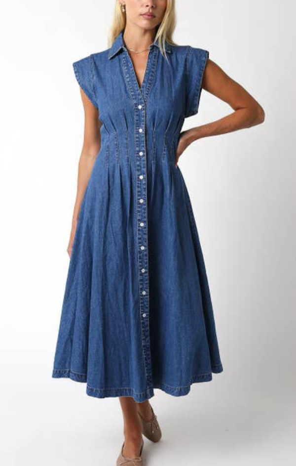 Blair Denim Dress – Mint