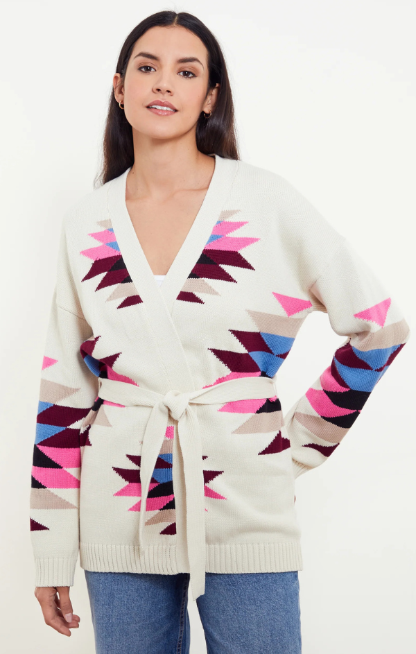Tahlia Longline Aztec Cardigan