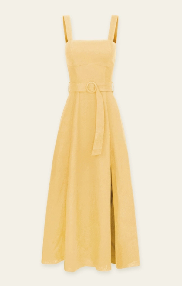 Olivia Linen Maxi Dress – Mint
