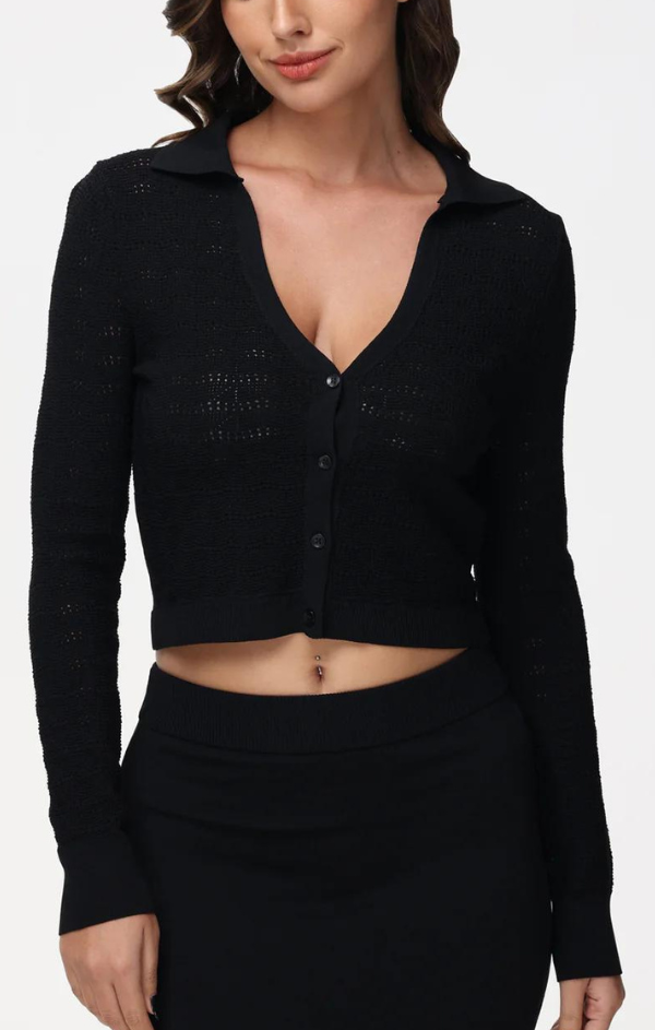 Lace cropped cardigan discount