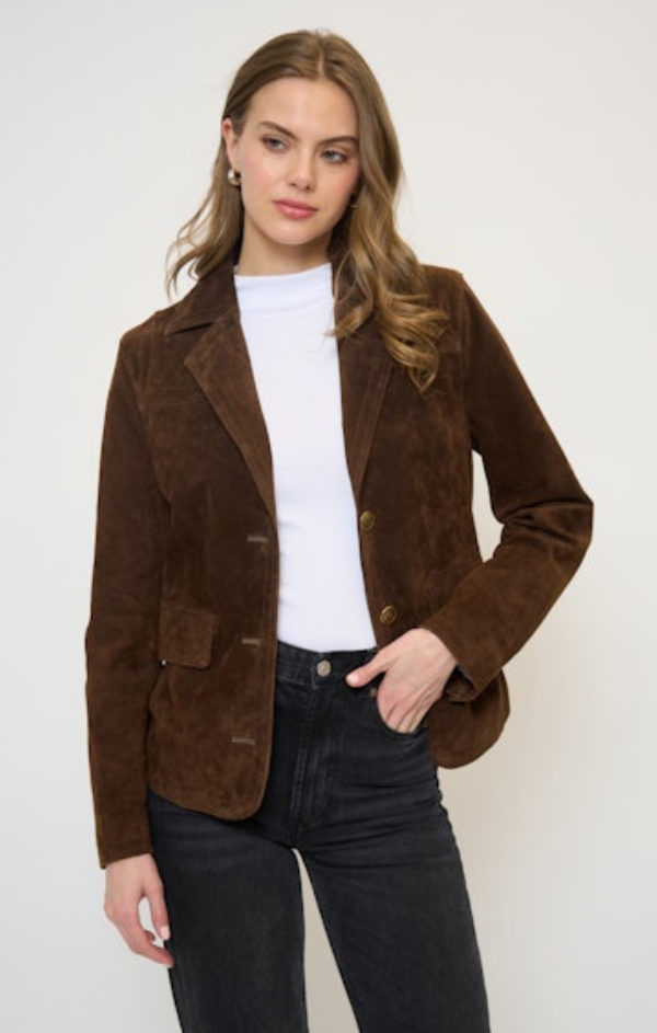 Daphne Genuine Suede Blazer