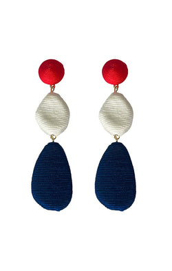 red white and blue earrings