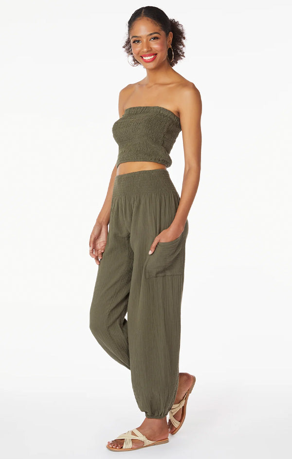 Smocked Tube Top S / White
