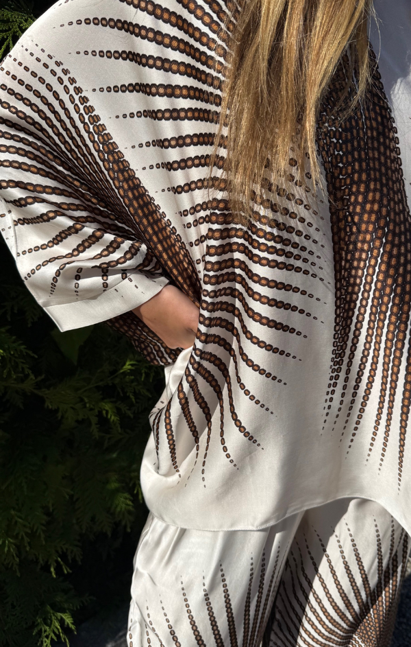Sunburst Print Dolman Top