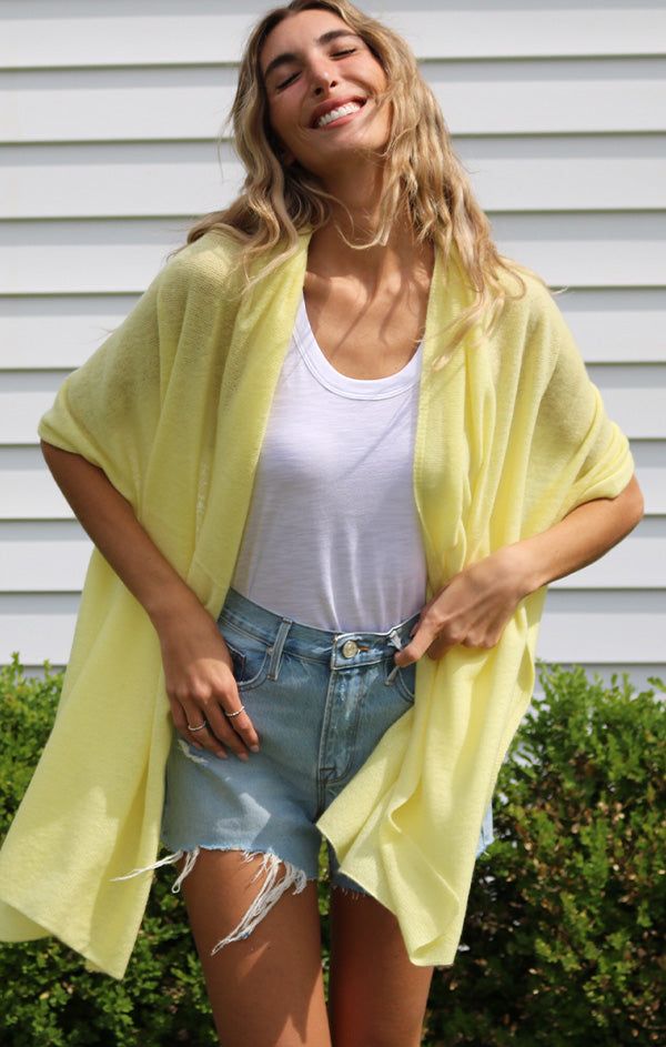 yellow cashmere wrap 