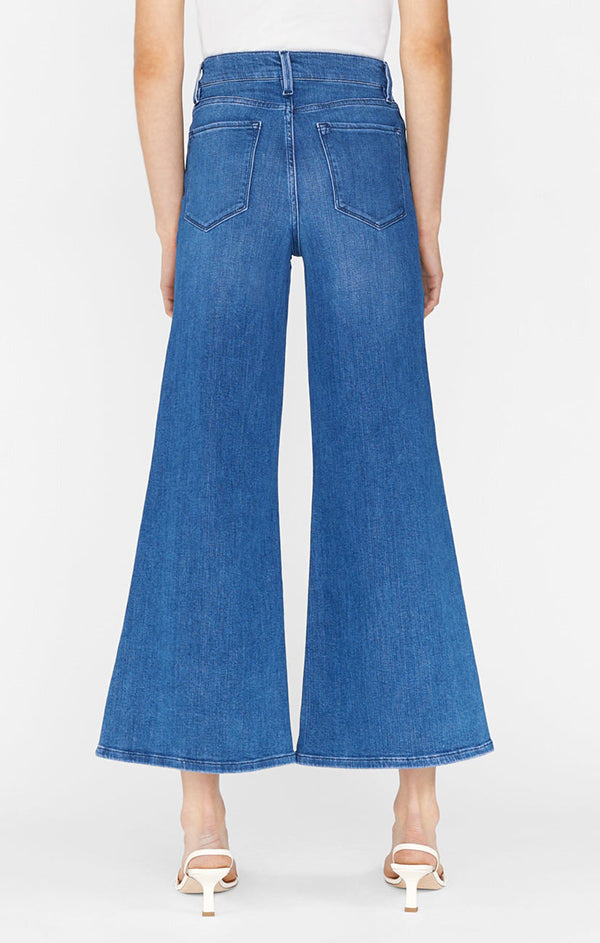 wide leg crop denim jeans