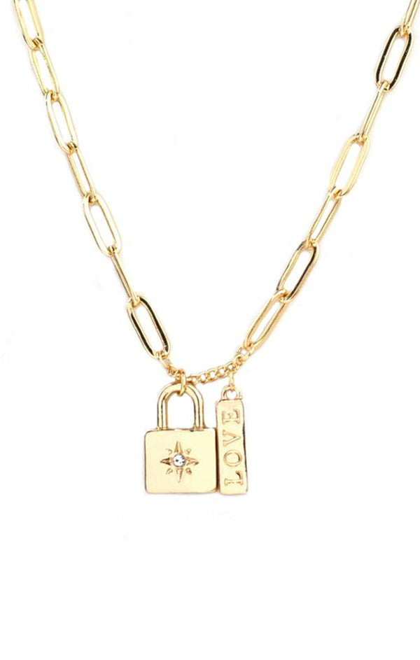 gold link necklace 