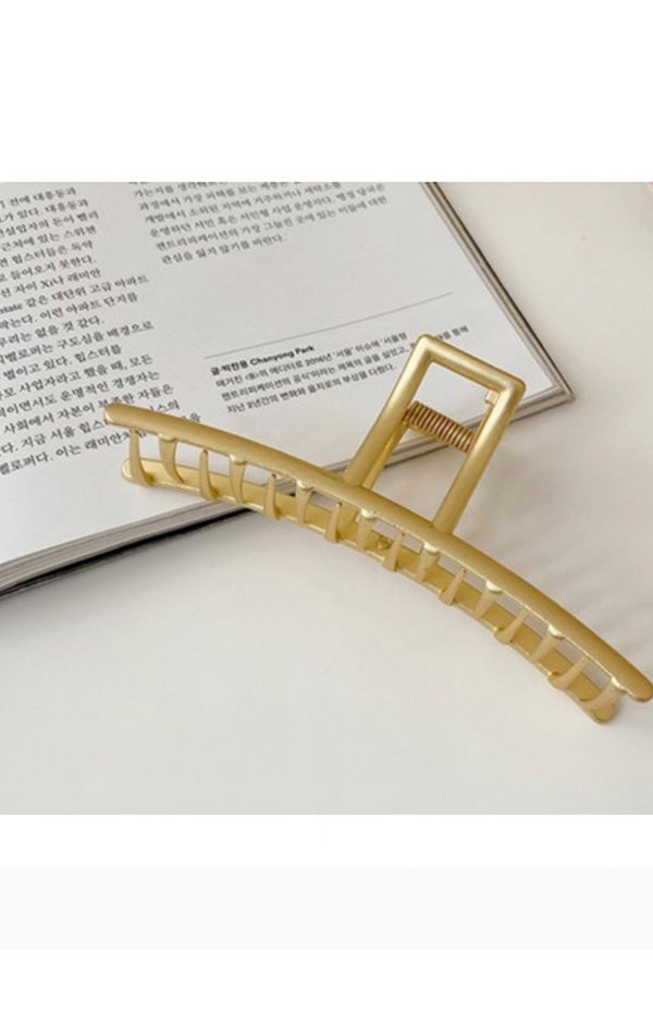 Polished Gold Hair Claw Clip
