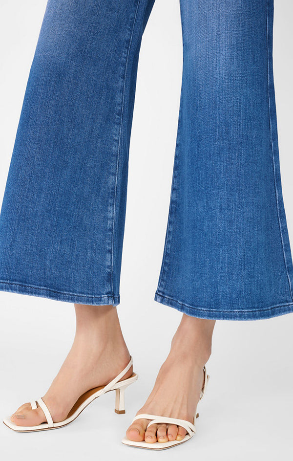 extra wide leg crop denim jeans