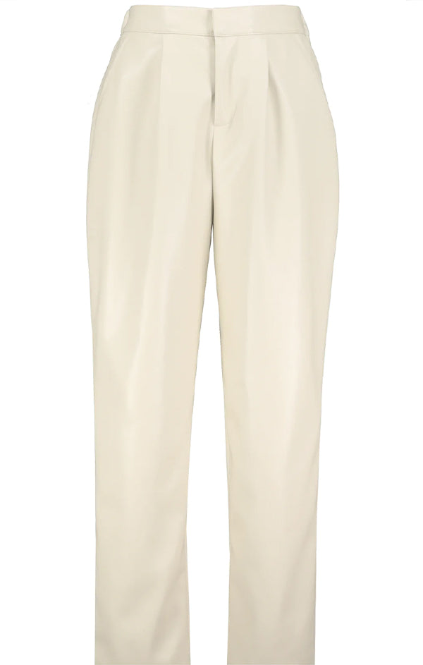faux leather high waisted trouser pant