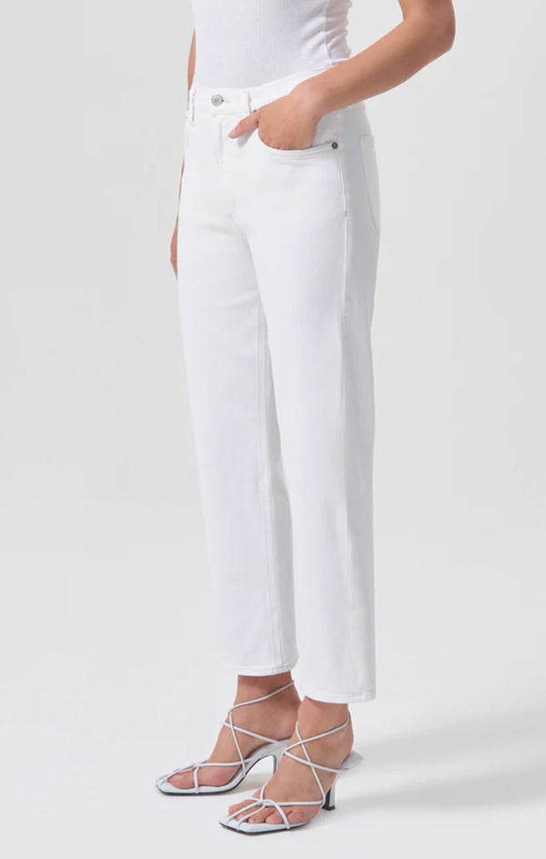 white denim jeans by agolde