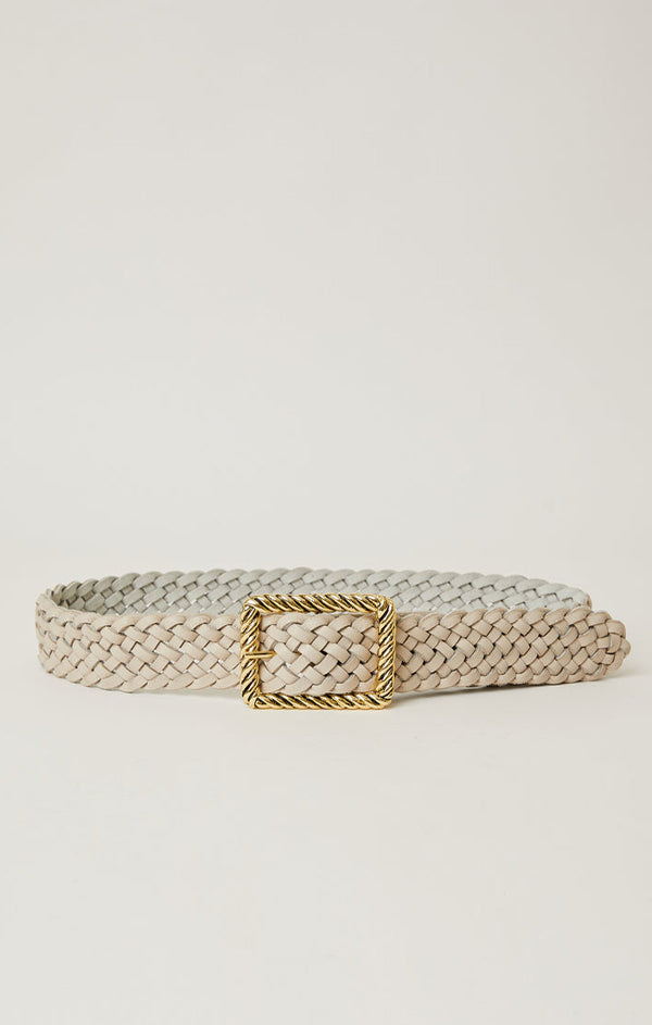 braided suede bone gold belt